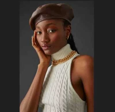 New women's Eugenia Kim Carter Beret (from Anthropologie) in Chocolate brown - Image 1 of 4