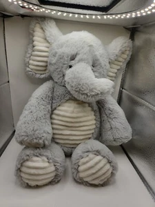 BEARINGTON BABY COLLECTION PLUSH ELEPHANT, Gray/white 14" USED Super Soft - Picture 1 of 6