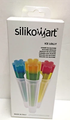SILIKOMART 3 PIEZAS ICE LOLLY 1.63 H 7.87" NUEVO EN PAQUETE HECHO EN ITALIA Foto 1 de 4