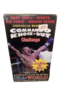 Commando KNOCK OUT VHS (USA vs. World) Navy Seals, Marines Fight MMA Boxing 1998 - Foto 1 di 4