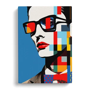 Quadro uomo pop art tela wall art stampa incorniciato arredo casa soggiorno camera da letto - Foto 1 di 4