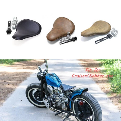 Black Motorcycle Solo Seat Spring For Yamaha V Star Honda Shadow VT750 HARLEY US - Image 1 of 4