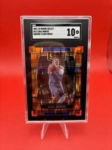 2021-22 Panini Prizm #223 Luka Doncic Orange Cracked Ice SGC 10 🔥 - Picture 1 of 2