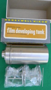NOS Vintage Honeywell Nikor Stainless Steel Film Developing Tank W/ 2 120 Reels - Picture 1 of 2