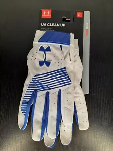 Under Armour Baseball Handschuhe Clean Up Schlaghandschuhe weiß blau - Bild 1 von 4