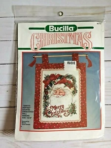 Santa's Portrait Counted Cross Stitch Wall Hanging Kit Bucilla New in package (O - Picture 1 of 4