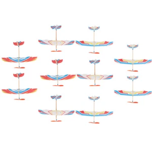 10PCS Aircraft Model Toys Rubber Band Powered Airplane Gliders for Outdoor - Picture 1 of 12