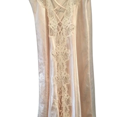 Vestido sin Mangas De Colección Victoria's Secret M Encaje Satinado Rubor Rosa Corsé Y2K Vestido Coqueta Foto 1 de 4