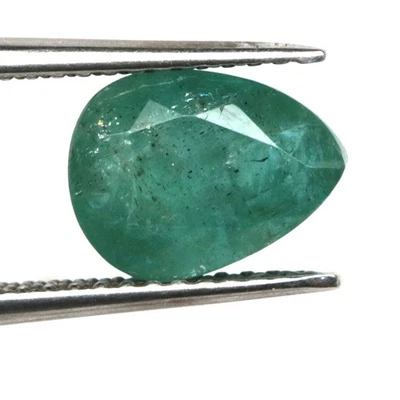 2,48 CT. Pera Esmeralda Zambia Verde Sin Calentar 7 x 9 mm. Foto 1 de 4