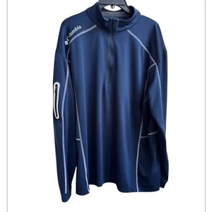 Columbia Men's Shotgun Quarter Zip Golf Pullover Size 2XL navy - Picture 1 of 10