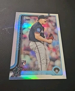2025 Topps Cromo Valente Bellozo RC Rookie Refractor Marlins - Imagen 1 de 1