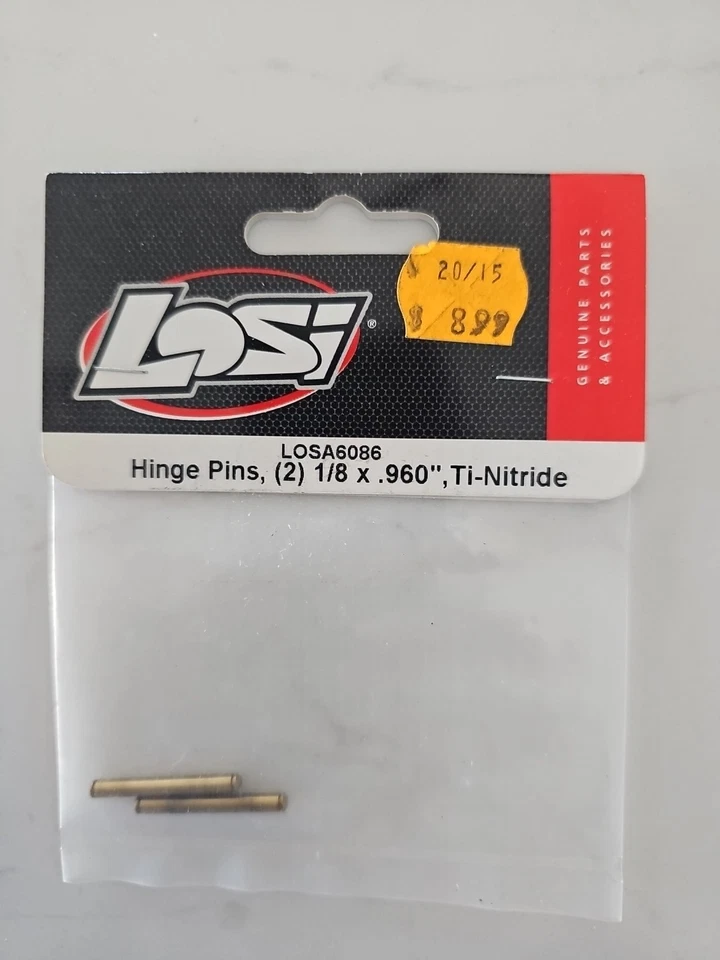 Losi LOSA6086 Hinge Pins,(2) 1/8 x .960,Ti-Nitride XXX-SCT - Image 1 of 1