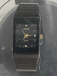Reloj analógico de cuarzo vintage Rado Diamond para dama cuadrado negro Japón funciona - Imagen 1 de 5