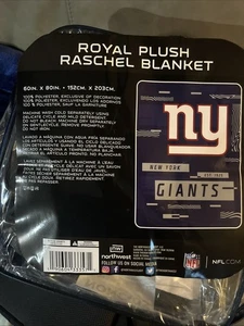 New York Giants Blanket 60x80 Raschel Digitize Design Northwest - Picture 1 of 6