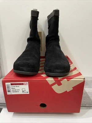 Fit Flop Crush Bota Gamuza Negra con Cuero Negro Mujer 9M Wobble Board Nuevo en Caja Foto 1 de 4