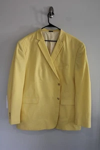 HELLGELBER SADDLEBRED 100% BAUMWOLLE SPORTMANTEL Gr. 56L Anzugjacke 56 LANG - Bild 1 von 5