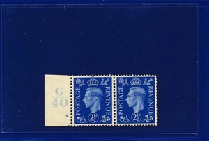 SG466 1937 21/2d Ultramarine Q13 Ctrl G40 Cyl. No.6(i) Perf 5(E/I) MNH pmet - Imagen 1 de 3