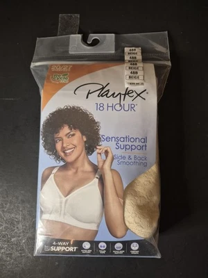 Playtex 18 Hour 20/27 Beige Wire Free Sensational Support Bra - Size 48B - Image 1 of 4
