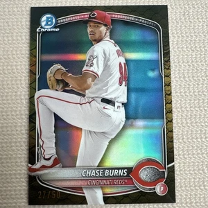 Chase Burns Reptilian Refractor Bowman Chrome Prospects/50 Cincinnati Reds - Imagen 1 de 6