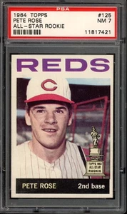1964 Topps #125 Pete Rose All-Star Rookie PSA 7 Vintage Baseballkarte (7421) - Bild 1 von 2