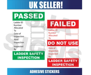 PEGATINAS AUTOADHESIVAS INSPECCIÓN SEGURIDAD ESCALERA VINILO PRODUCTOS SALUD Y SEGURIDAD - Imagen 1 de 1