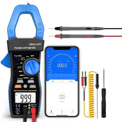 Digitale Zangenmultimeter TRMS Stromzange AC/DC 1000A Voltmeter Ampermeter 6000C - Bild 1 von 4