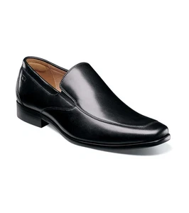 Florsheim Uomo Postino Moc Toe Vene 15176-005 Nero Liscio - Foto 1 di 7