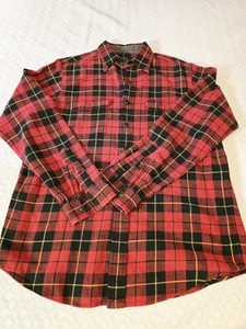 Polo Ralph Lauren Mens Large Long Sleeve Button Up Flannel Red Plaid - Picture 1 of 6
