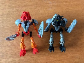 LEGO Bionicle Toa Tahu Nuva 8572 & Onua Nuva 8573 Both Sets 100% Complete 