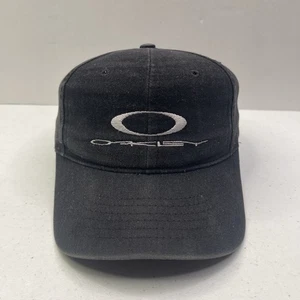 Vintage 90s Black Oakley Software “1242” Logo Gorpcore SnapBack Hat - Picture 1 of 7