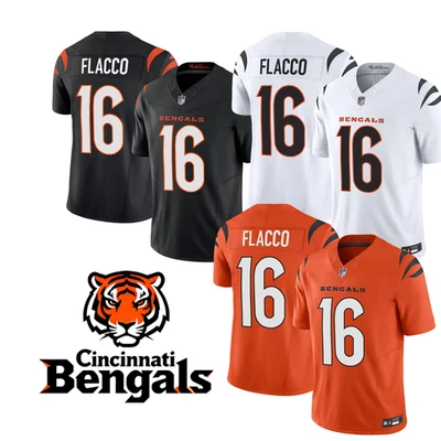NWT Men's Bengals #16 Joe Flacco All Stitched Limited Player Jersey S-3XL