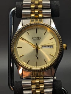 Vintage CITIZEN 6100-07290 Quartz Men's Watch with Replaced Battery From Japan - Picture 1 of 9