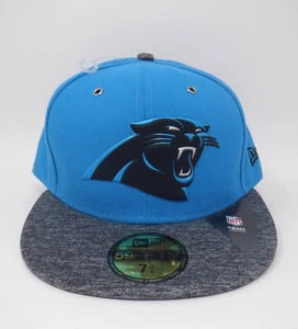 New Era 59Fifty Men's 7 5/8 Carolina Panthers 2016 Draft Fitted Hat Blue Gray - Picture 1 of 12