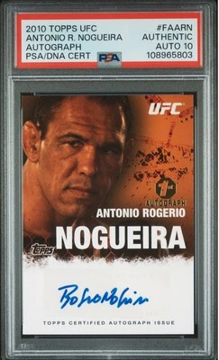2010 Topps UFC Antonio Rogerio Nogueira 1st Auto Auth Autograph PSA 10 Pop 1! - Image 1 of 3