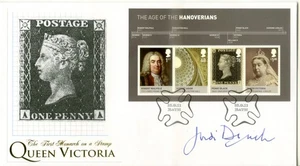 2011 QUEEN VICTORIA M/S GREAT BRITAIN BUCKINGHAM FDC SIGNED JUDI DENCH 62/225 - Picture 1 of 1