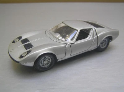Mebetoys A-20 Lamborghini P-400 Miura metallic silver 1/43 scale NM+ Condition - Image 1 of 4