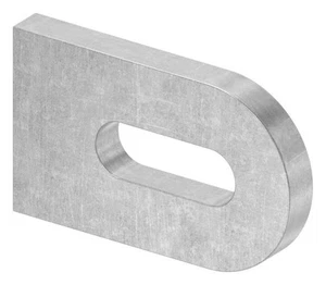 Anschweißlasche Lasche Metall Schmiedeeisen Maße: 50x30x6 mm Stahl, (roh) S235JR - Bild 1 von 4