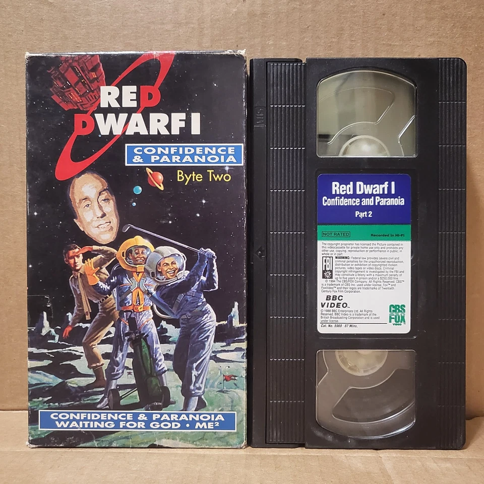 RED DWARF I Byte Two 1988 Confidence & Paranoia + Waiting for God + Me2 VHS Tape - Image 1 of 4