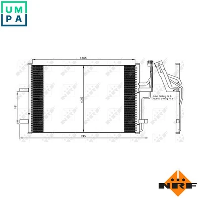 CONDENSER AIR CONDITIONING 35507 FOR MAZDA Y406/Y642/Y605/Y603/Y601 1.6L 4cyl - Image 1 of 4
