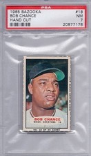1965 Bazooka # 18 Bob Chance Hand Cut PSA 7