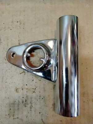 1978-1979 Yamaha XS400 twin headlight fork ear cover upper left chrome NOS - Image 1 of 4