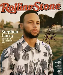 Stephen Curry Signed Rolling Stone Magazine Beckett Witnessed Autograph Grade 10 - Picture 1 of 3