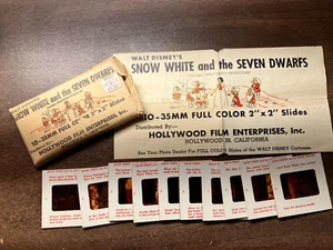 Vintage 1940s Disney SNOW WHITE AND THE SEVEN DWARFS 35mm HOLLYWOOD FILM Slides - Picture 1 of 7