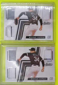 Pair 2019 Panini Absolute Baseball Michael Kopech Triple Relic AB-MK - Picture 1 of 2