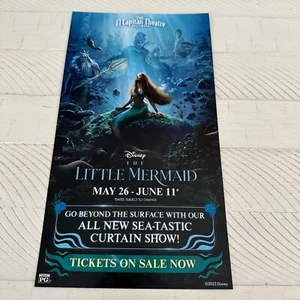 Mini póster promocional de The Little Mermaid 2023 Hollywood El Capitan Theatre 11x6" - Imagen 1 de 7