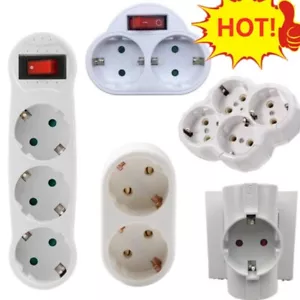 2er, 3er od 4er Multistecker Steckdose Mehrfachstecker 2,3 fach oder Fast - Bild 1 von 14