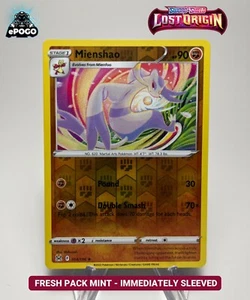 Mienshao 104/196 Reverse Holo Pokemon TCG: Lost Origin Card MINT SHIPPED TODAY - Picture 1 of 2