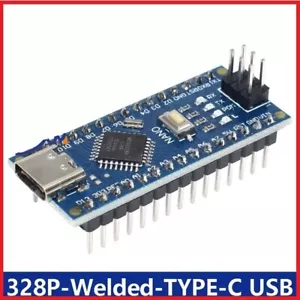 ARDUINO NANO ATMEGA328P CH340 USB TYPE-C CLONE COMPATIBILE CON PIEDINI SALDATI - Foto 1 di 1