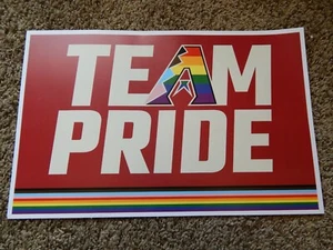 ARIZONA DIAMONDBACKS MLB BASEBALL D-BACKS TEAM PRIDE LGBTQ BANNER POSTER 17 X 11 - Picture 1 of 4
