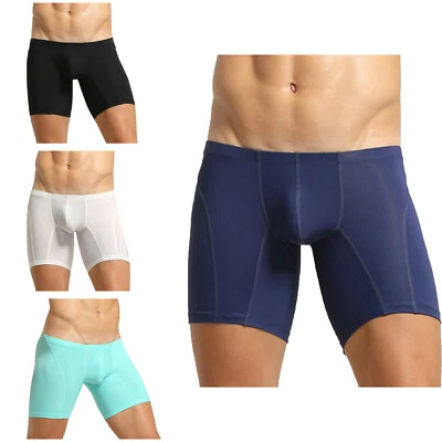 Mens Solid Gym Workout Fitness Shorts Yoga Swimsuit Tights Short Pants Underwear - Image 1 of 3